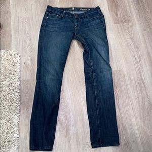 7 For All Mankind Straight Leg Medium Wash Jeans